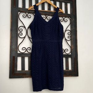 Blue textured dress